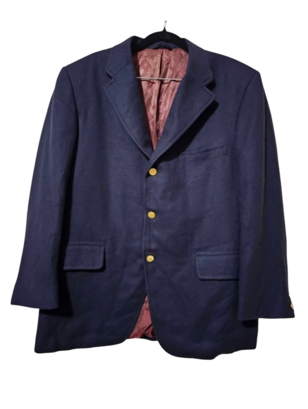 Men's Richard Harris Kabat 100% Cashmere Navy Blue Tuxedo Suit Coat Jacket